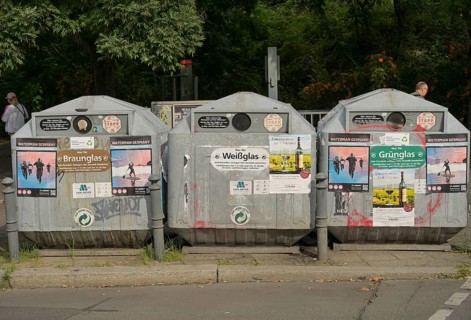 Waste glass bins