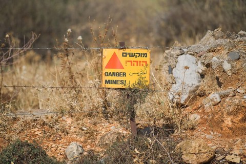 Warning sign mines