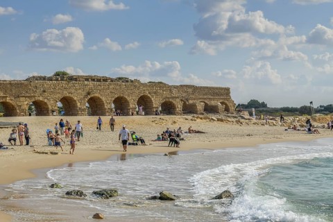 Aquaeduct on the beach