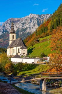Ramsauer Au with St. Sebastian Parish Church