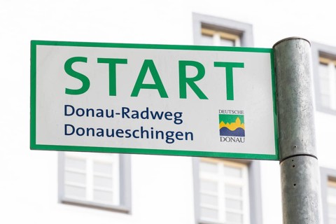 Sign Start of the Danube Cycle Path