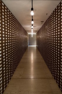 Aisle with stacks of card index boxes in the Reichstag