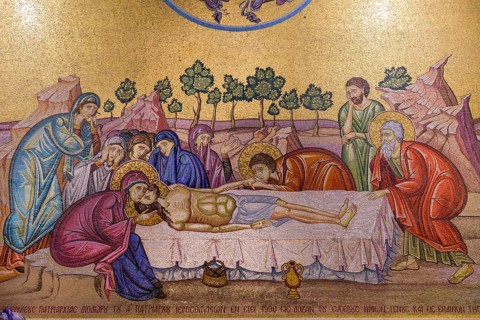 Mosaic at the Stone of the Anointing