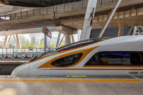 Train Fuxing High Speed Train High Speed Train HGV Beijing South Railway Station in Beijing