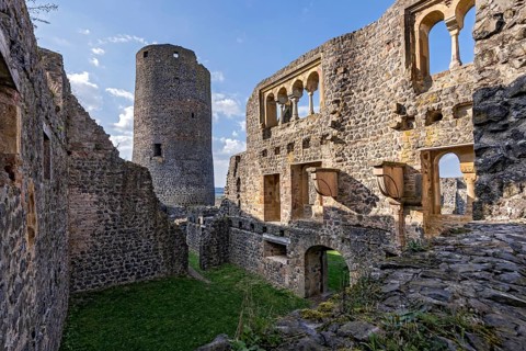 Summer hall inside with arcades