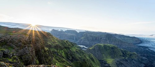 Spectacular landscape in the evening light