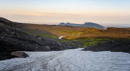 Spectacular landscape in the evening light