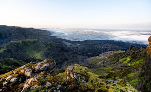 Spectacular landscape in the evening light