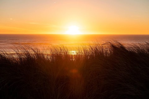 Sunset over the sea