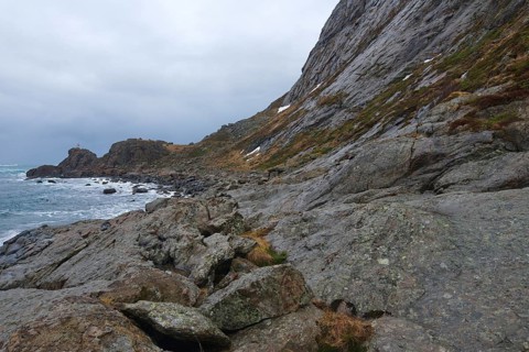 Rocky coast at Straumfjorden northwest of Straume