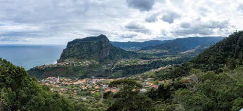 View of Eagle Rock and Porto da Cruz
