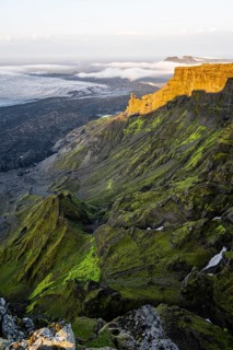 Spectacular landscape in the evening light