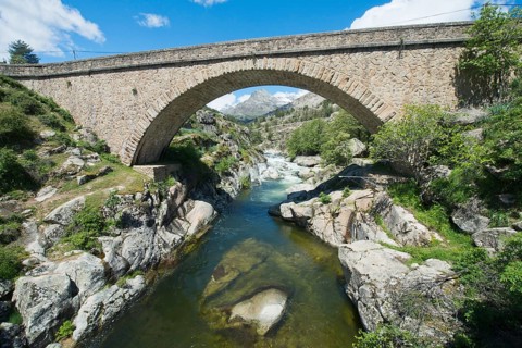 Bridge over the river Golo
