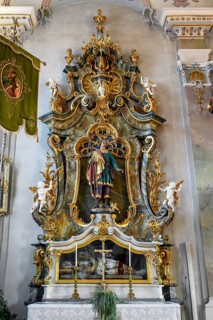 Side altar with reliquary
