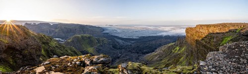 Spectacular landscape in the evening light