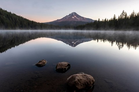 Three stones in the water