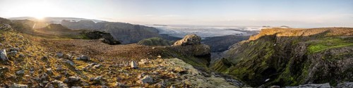 Spectacular landscape in the evening light
