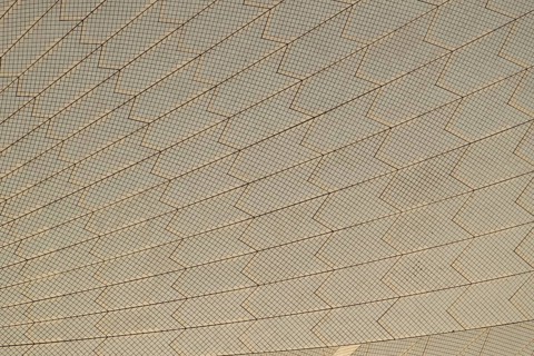 Close up of one of the sails of the Sydney Opera House