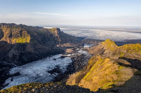 Spectacular landscape in the evening light