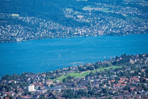 View from the Uetliberg Lake Zurich