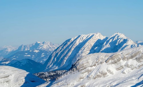 Blue sky over winter landscape