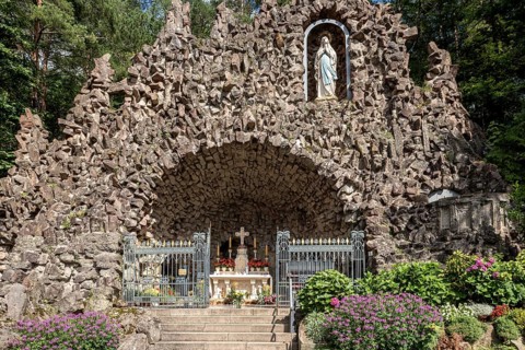 Marien Grotto pilgrimage site in the forest