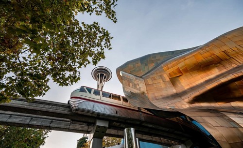 Monorail track and Space Needle