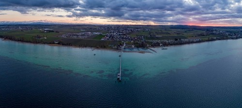 Evening twilight at Lake Constance