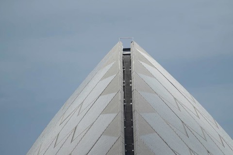 Close up of one of the sails of the Sydney Opera House