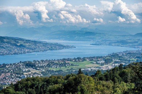 View of Lake Zurich from the Uetliberg