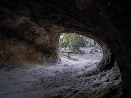 Stone tunnel at the rock formation Hamburger Wappen