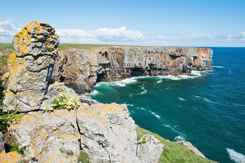 Rocky coast in Pembrokeshire National Park