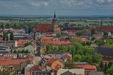 View of the city of Brandenburg an der Havel from the Marienberg