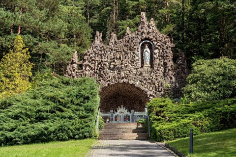 Marien Grotto pilgrimage site in the forest