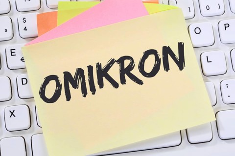 Omicron Variant Omicron Omicron Variant Coronavirus Corona Virus COVID-19 Covid 19 Business Concept Notepad