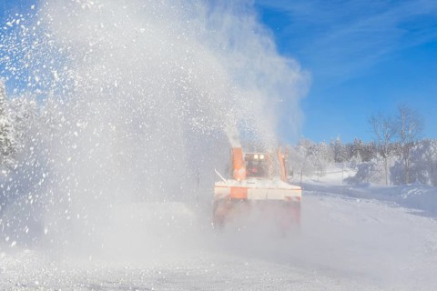 Snow blower milled road free