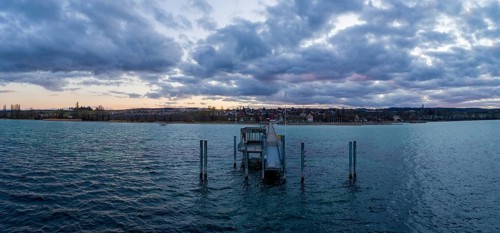 Evening twilight at Lake Constance