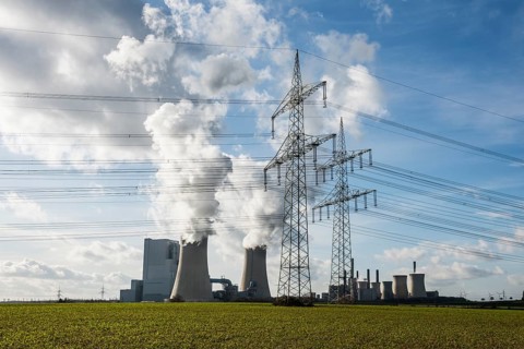 Power stations and electricity pylons