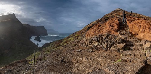 Hiking trail and view