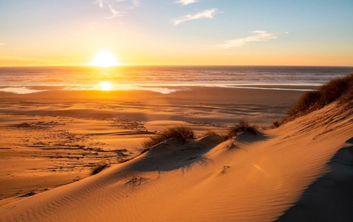 Sunset over the sea