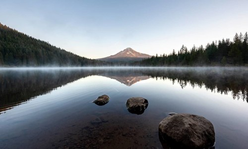 Three stones in the water