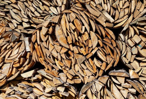 Piled up wood