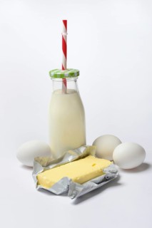 Butter in opened packaging
