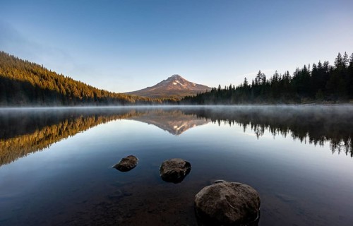 Three stones in the water