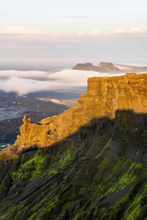Spectacular landscape in the evening light