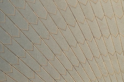 Close up of one of the sails of the Sydney Opera House