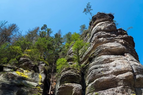 Rock faces in the Kamenice Valley