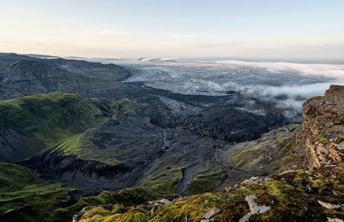 Spectacular landscape in the evening light