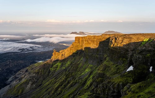 Spectacular landscape in the evening light