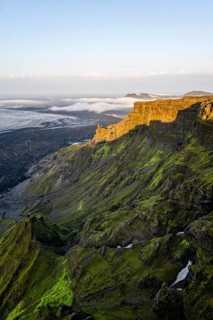 Spectacular landscape in the evening light